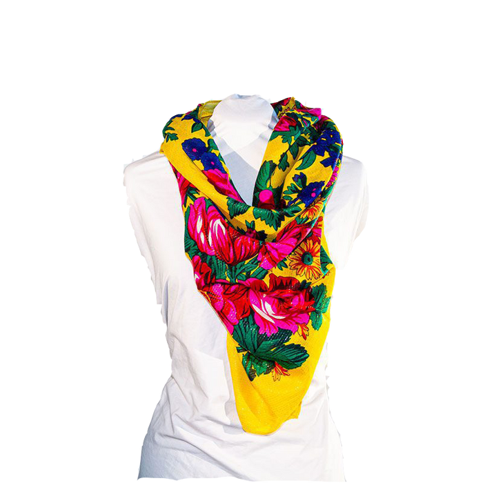 Metallic Kokum Floral Scarf Pack of 10