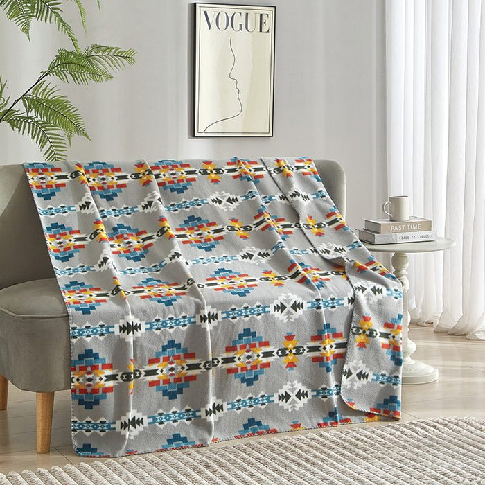 Nu Trendz | Solstice Pattern Polar Fleece Blanket-Assorted Box of 24 [0138]