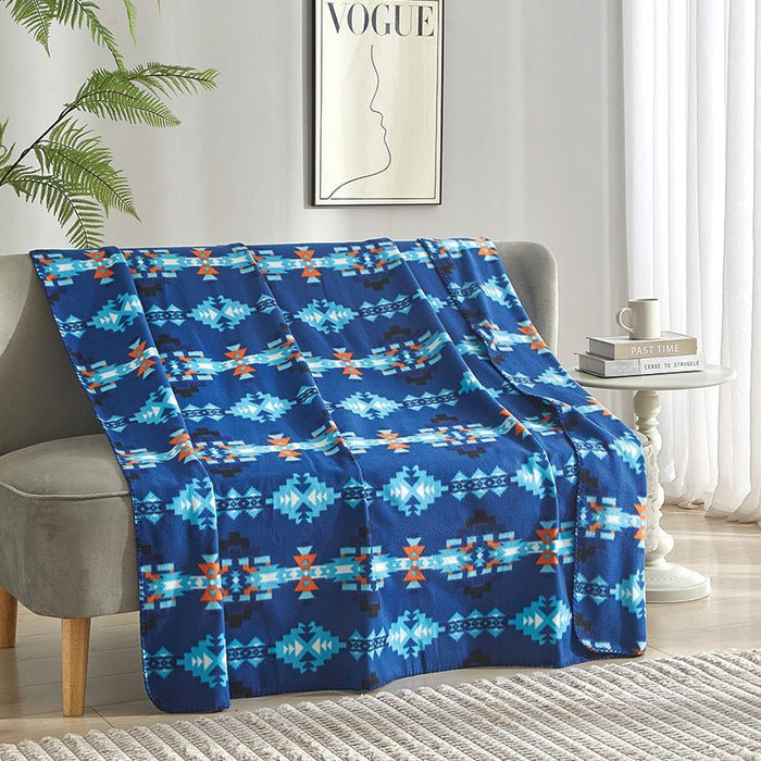 Nu Trendz | Solstice Pattern Polar Fleece Blanket-Assorted Box of 24 [0138]