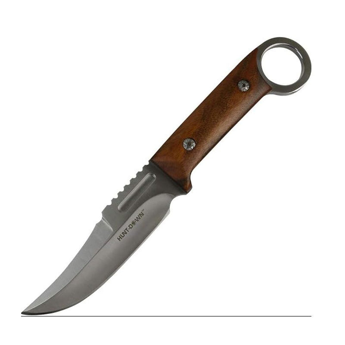 Hunt-Down | 9″ Liner Lock Stainless Blade Wood Handle Steel Bolster Folding Knife [14393]