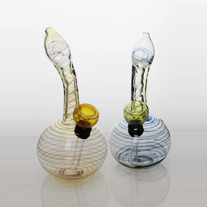 6" changing color glass bong