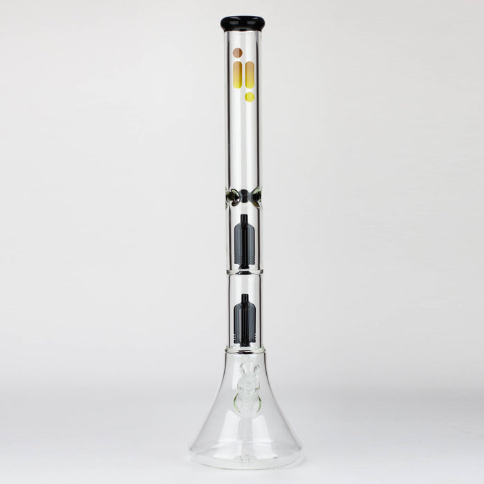 Infyniti | 24" Dual tree 7mm beaker glass water bong