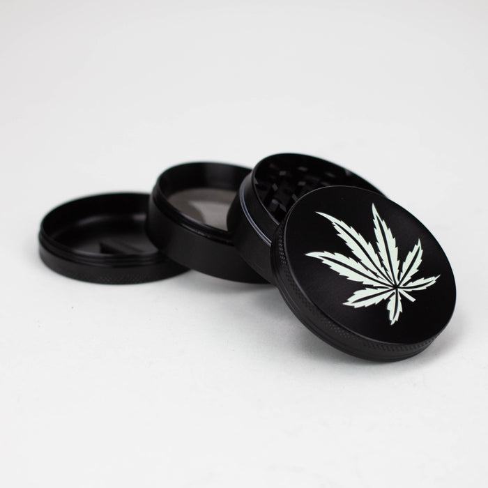 Glow In the Dark - 4 Part Grinder, 63MM Assorted Designs Box of 6 [PH6918-Stoner]