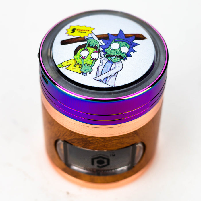 Glickit | 4 Part CNC Herb Grinder Cartoon Design RM Box of 6 [MG-066-19]