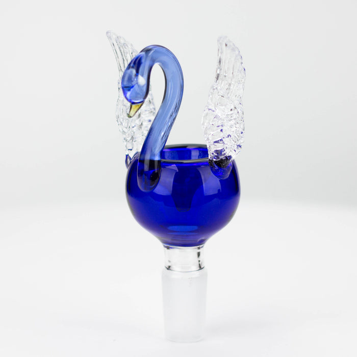 Swan Blue Glass Bowl [LM27]