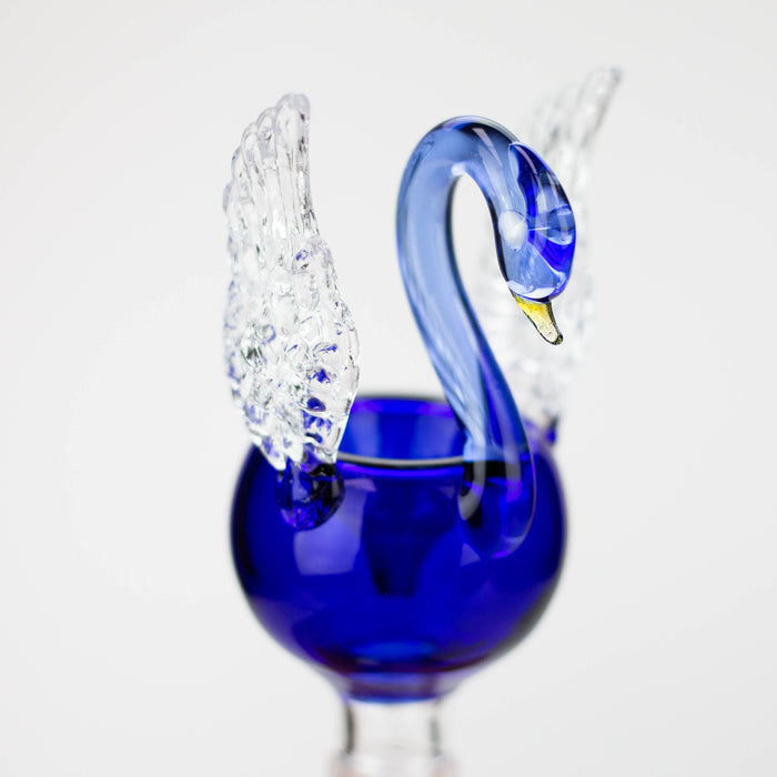 Swan Blue Glass Bowl [LM27]