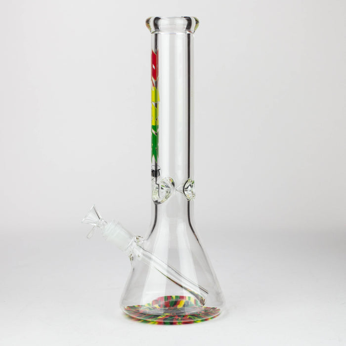 DANK | 14" 7mm Beaker Bong with Colour Bottom