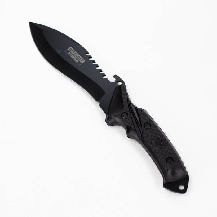 Defender-Xtream | 11" Black Hunting Knife with Sheath [6162]