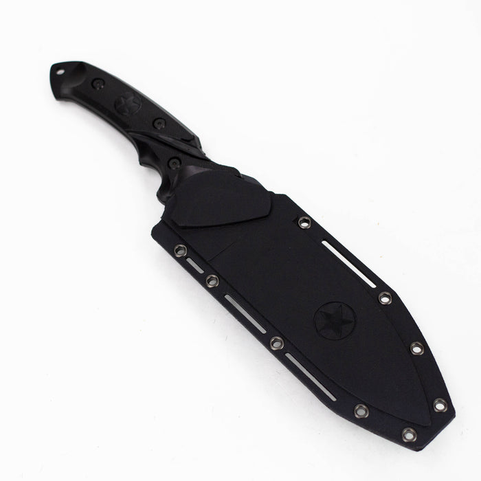 Defender-Xtream | 11" Black Hunting Knife with Sheath [6162]