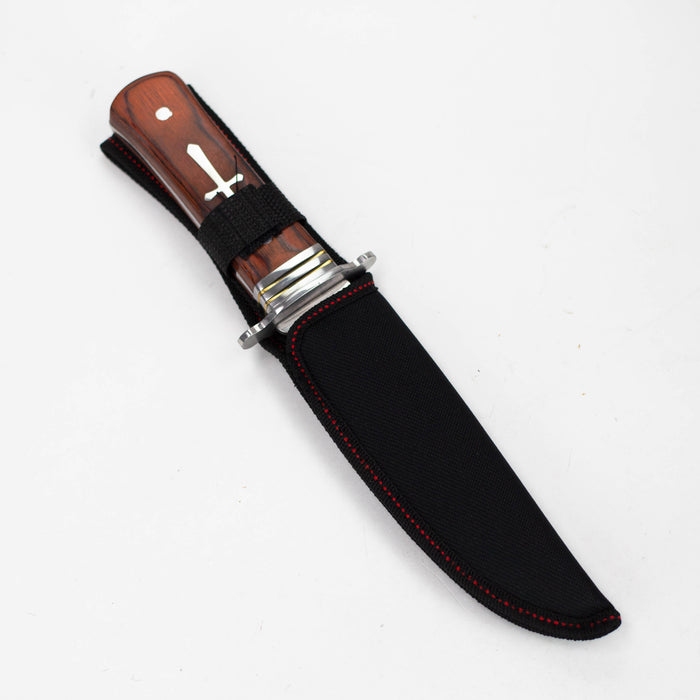 Defender-Xtream | 11" Hunting Knife Full Tang Stainless Steel Blade with Wood Handle [8155]