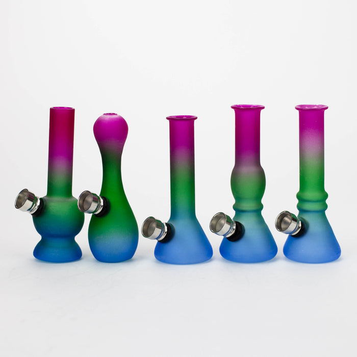 5" Three tones miniature glass bong Box of 12 [BG265]