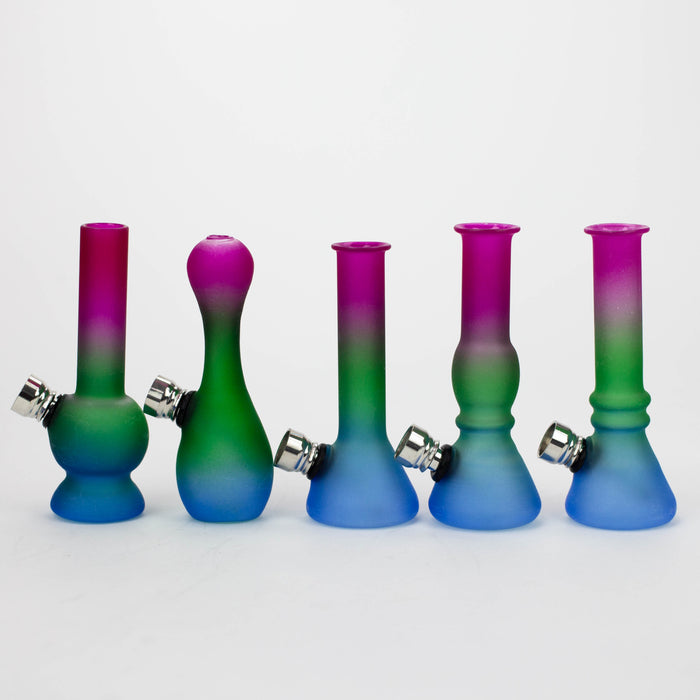 5" Three tones miniature glass bong Box of 12 [BG265]