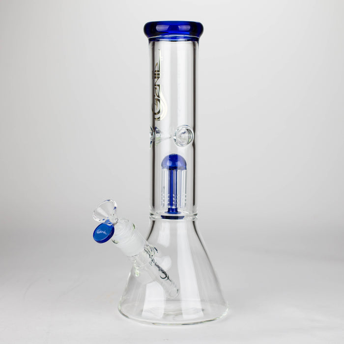 Genie | 12" Genie-Tree arms color accented glass water bong [NS104]