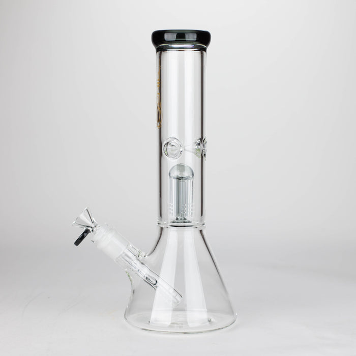 Genie | 12" Genie-Tree arms color accented glass water bong [NS104]