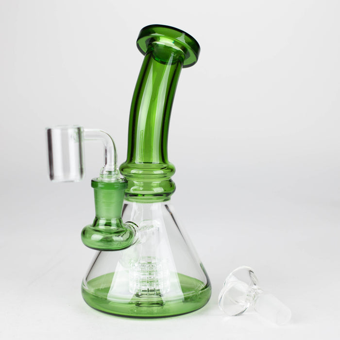 7"  2-in-1 Color accented Rig with perc (Banger and Bowl Included)