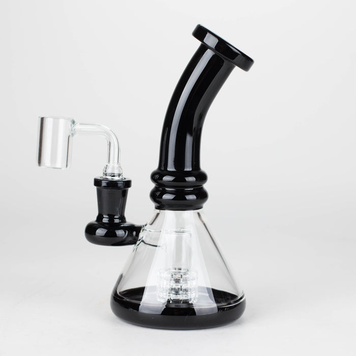 7"  2-in-1 Color accented Rig with perc (Banger and Bowl Included)