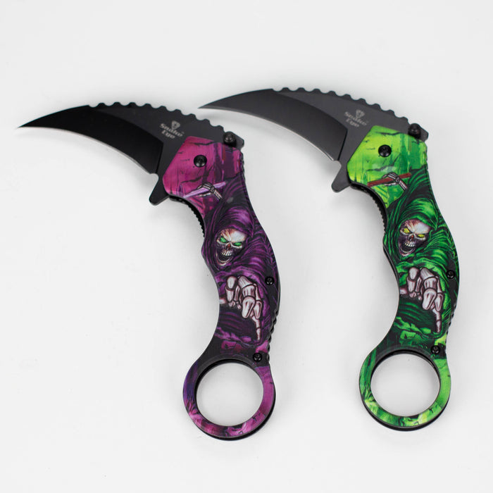 Snake Eye | Skull Design folding Karambit 3" Blade [SE-090P]