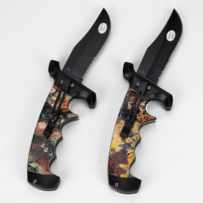 Snake Eye | 9″ Animal – Folding Knife Belt Clip [SE-5251]