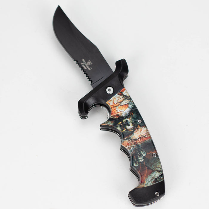 Snake Eye | 9″ Animal – Folding Knife Belt Clip [SE-5251]