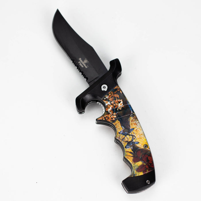 Snake Eye | 9″ Animal – Folding Knife Belt Clip [SE-5251]