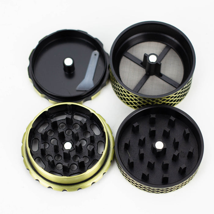 Leaf Design 4 parts Herb Grinder Box of 6