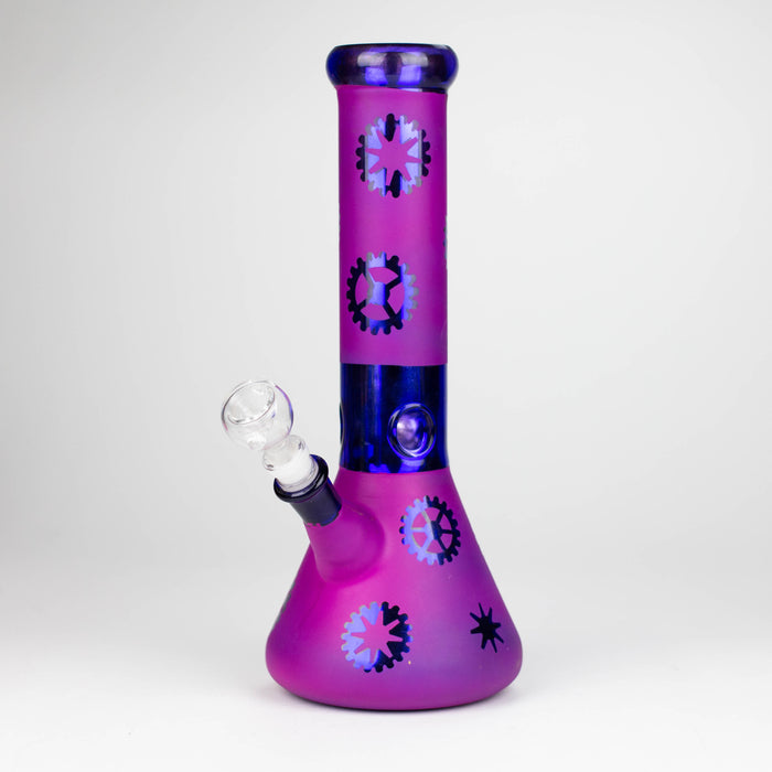 12" Purple Wheel Glass Water Bong