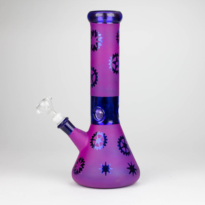 12" Purple Wheel Glass Water Bong