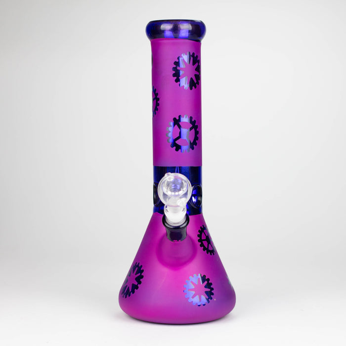 12" Purple Wheel Glass Water Bong