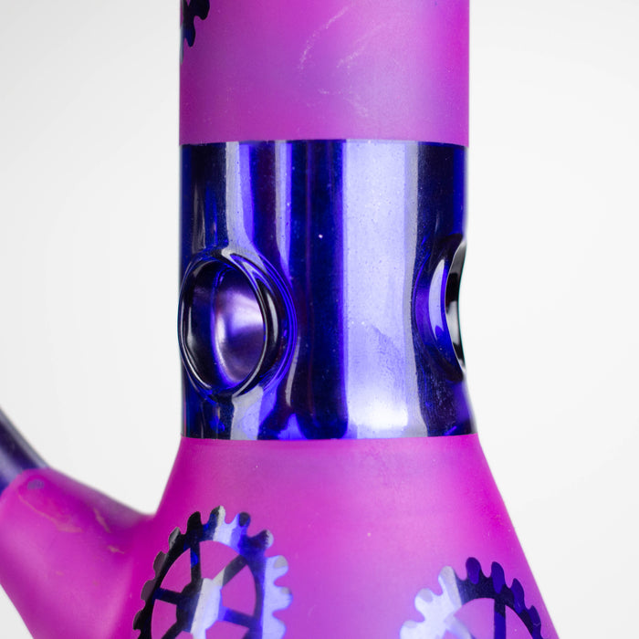 12" Purple Wheel Glass Water Bong