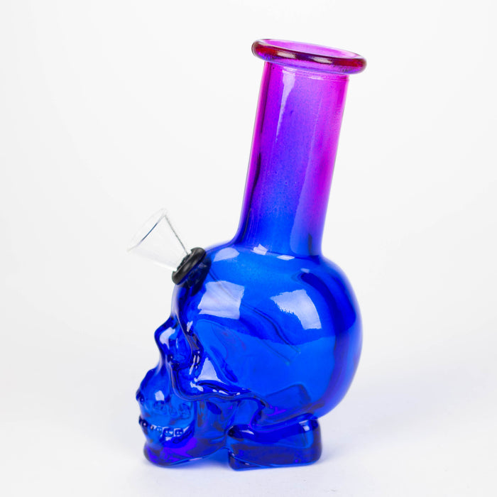 6" Mini Skull base soft glass water bong  [SH36xx]