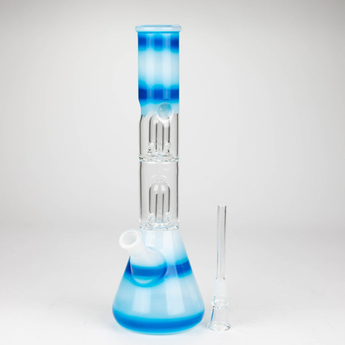 12" Double Dome Percolator glass bong-Assorted designs