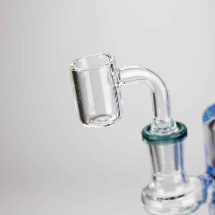 8" Color accented Rig With Banger and Bowl