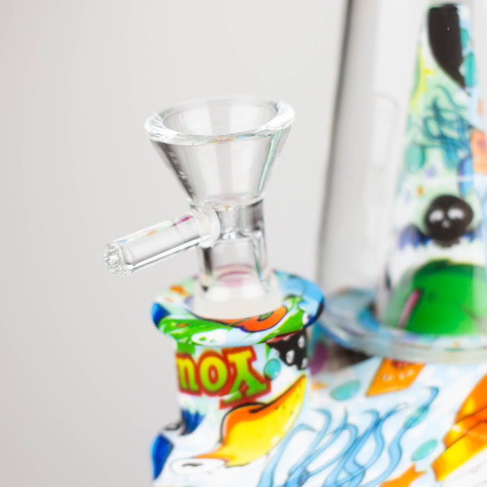 8.5" Silicone cone shape water bong-Assorted [H151P]