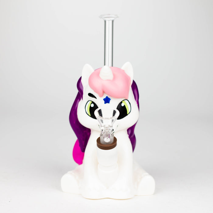 7.6" Vinyl unicorn water pipe [H395]