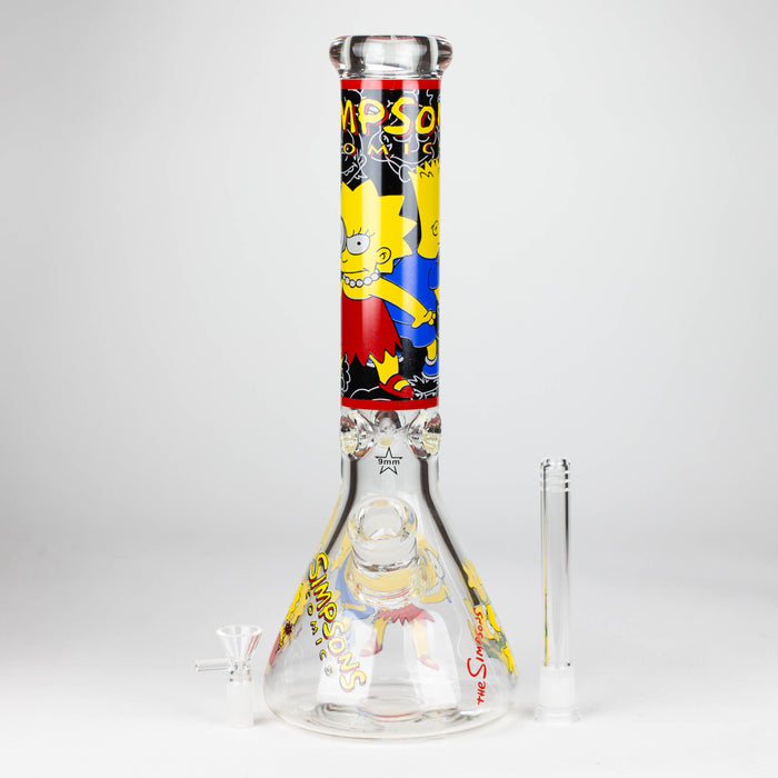 14" Cartoon 9 mm glass bong [PIP836]