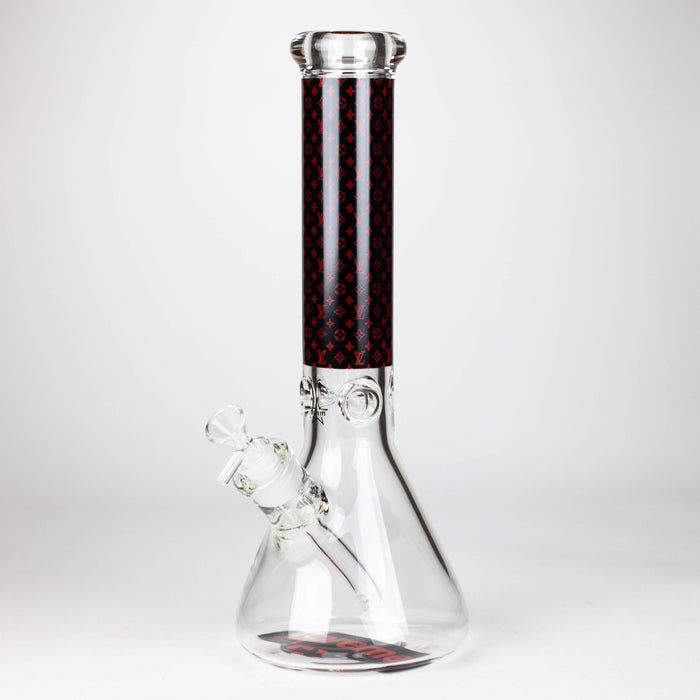 14" Luxury Pattern 9mm glass bong [PIP871]