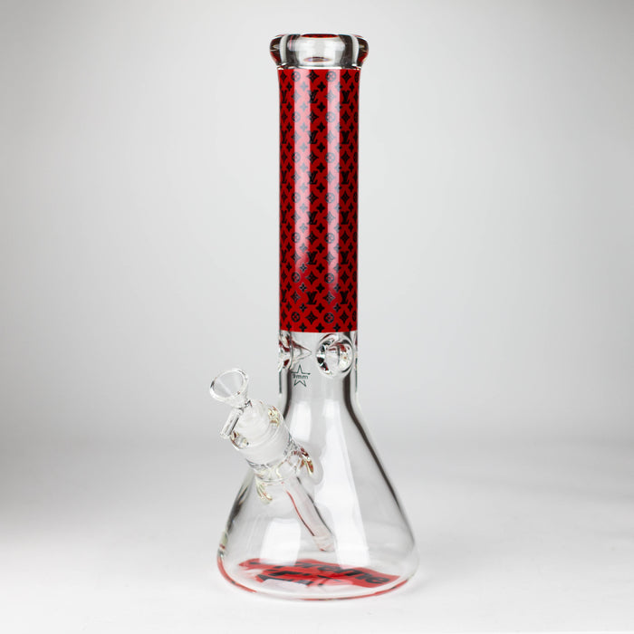 14" Luxury Pattern 9mm glass bong [PIP871]