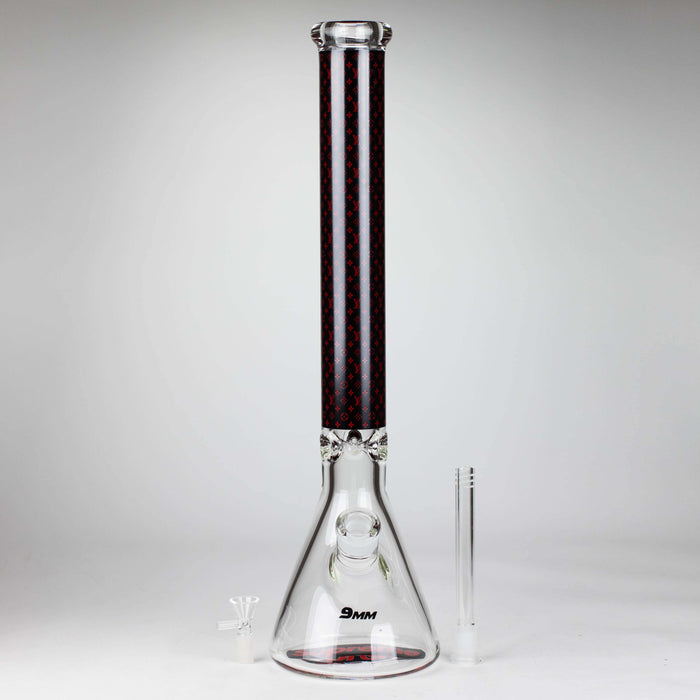 20" Luxury Pattern 9mm glass bong [PIP872]