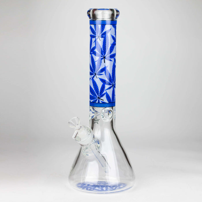 14" Hemp Weed 9mm glass bong [PIP845]