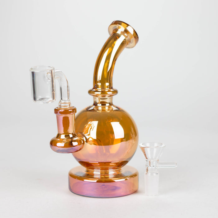 7" Solid Color Electroplate Rig with Banger and Bowl