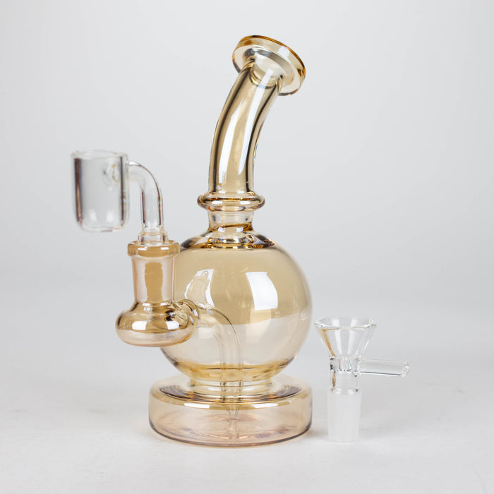 7" Solid Color Electroplate Rig with Banger and Bowl