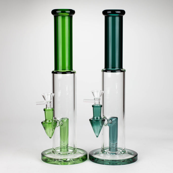 12" Color Accented Glass Rig With Banger and Bowl