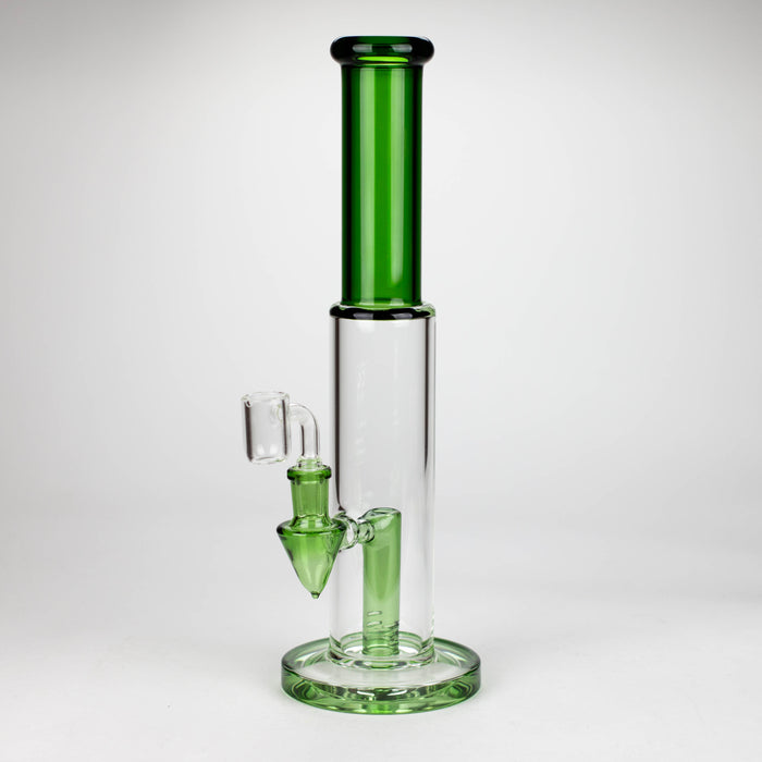 12" Color Accented Glass Rig With Banger and Bowl