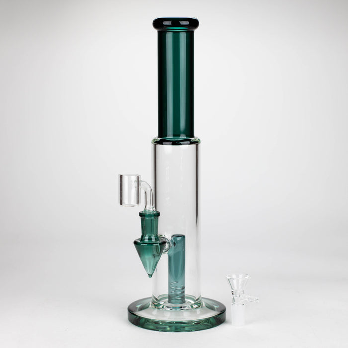 12" Color Accented Glass Rig With Banger and Bowl