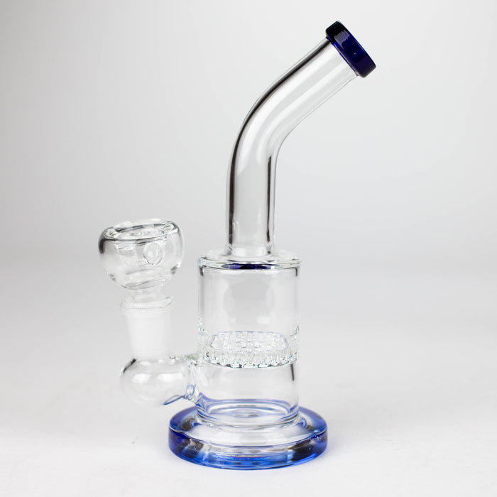 7" Bent neck glass bubbler with Honeycomb diffuser