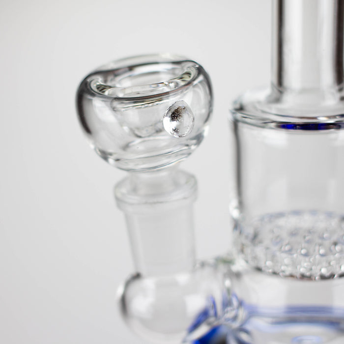 7" Bent neck glass bubbler with Honeycomb diffuser