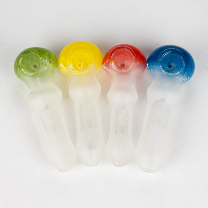 4" Frost soft glass hand pipe Pack of 2