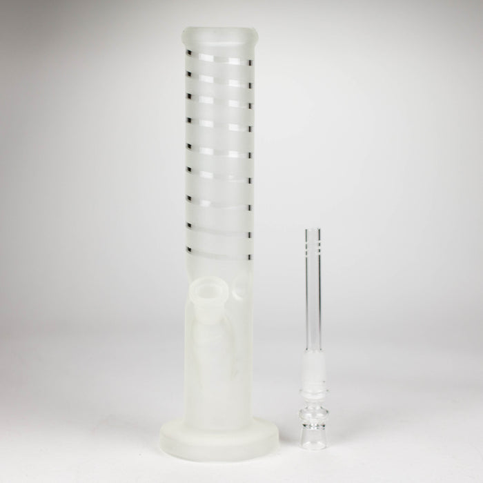 12" GLOW IN DARK STRAIGHT TUBE BONG WITH ICE CATCHER