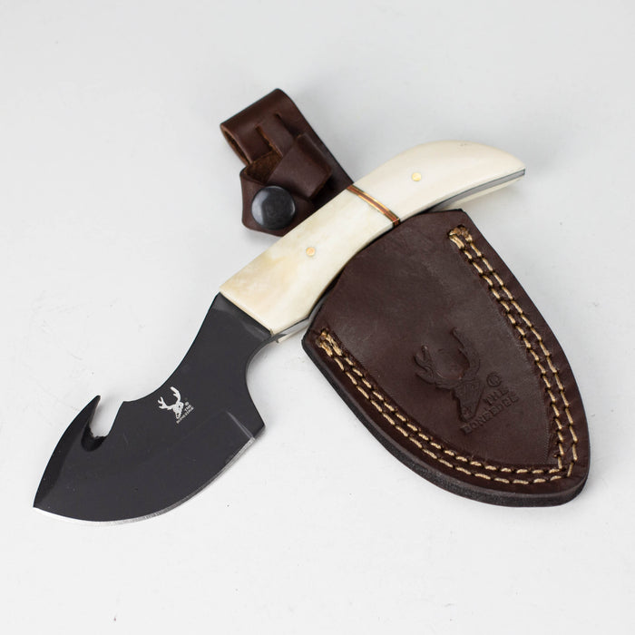 TheBoneEdge | 8.5" Skinner Stainless Steel Full tang Hunting Knife with Leather Sheath [9044]