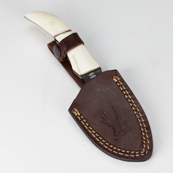 TheBoneEdge | 8.5" Skinner Stainless Steel Full tang Hunting Knife with Leather Sheath [9044]